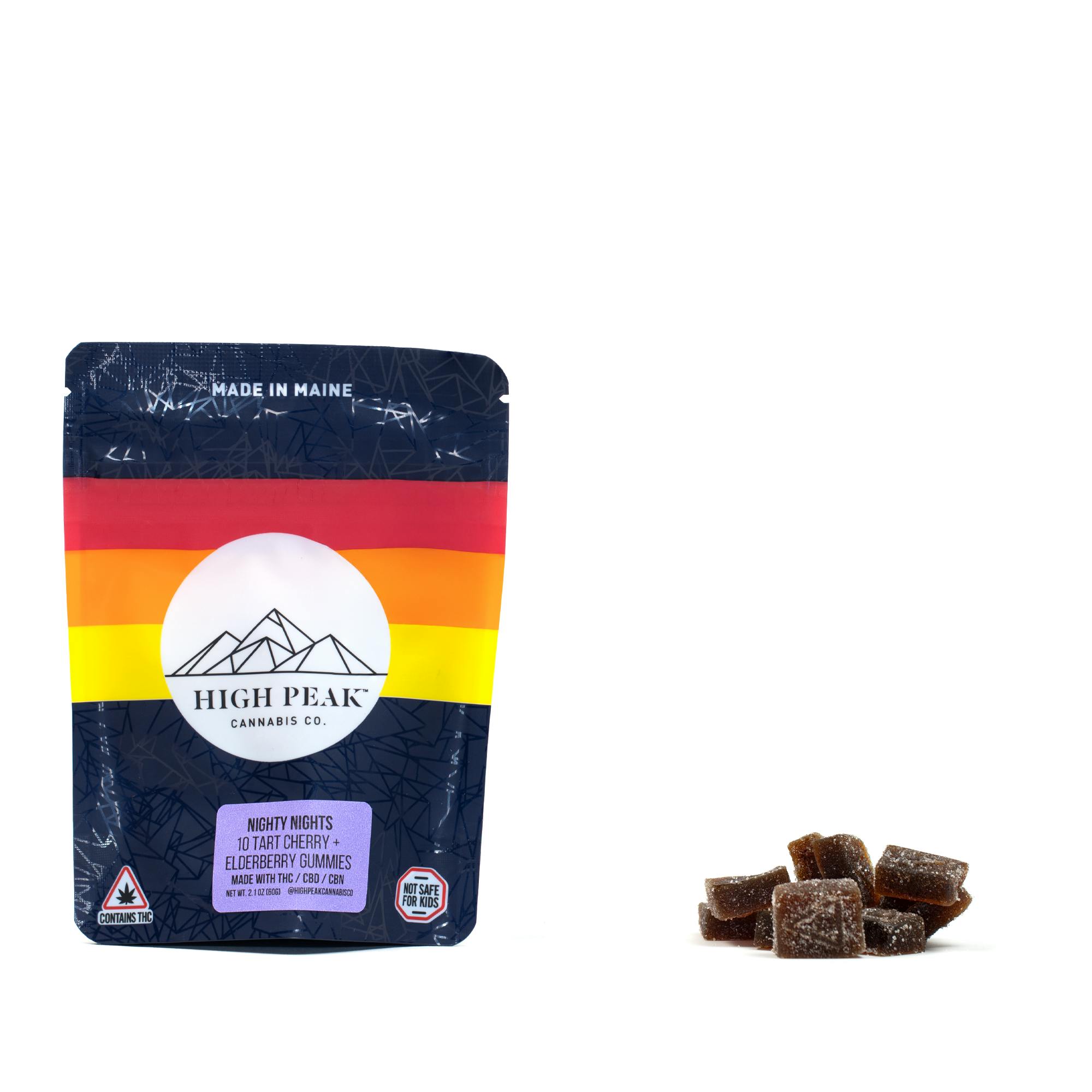 High Peak | Nighty Nights | Tart Cherry Elderberry | Gummies