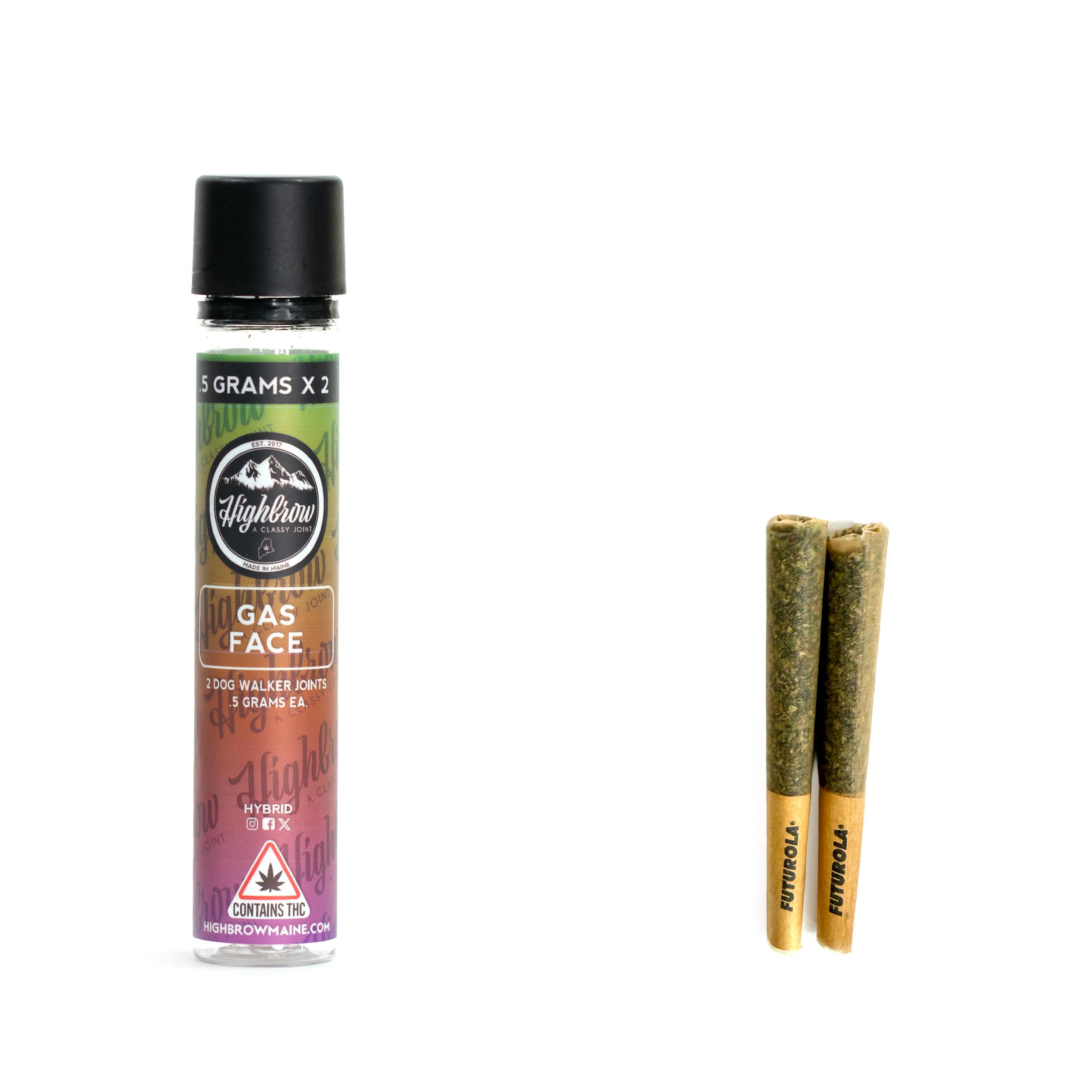 Highbrow | Gas Face | Flower | Preroll | 0.5g 2-Pack