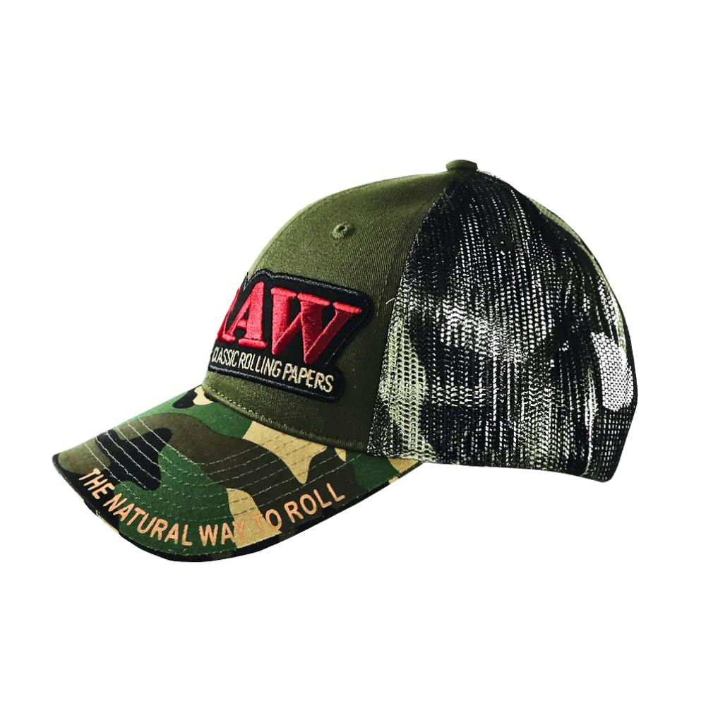 RAW Camo & Green Baseball Cap with Poker
