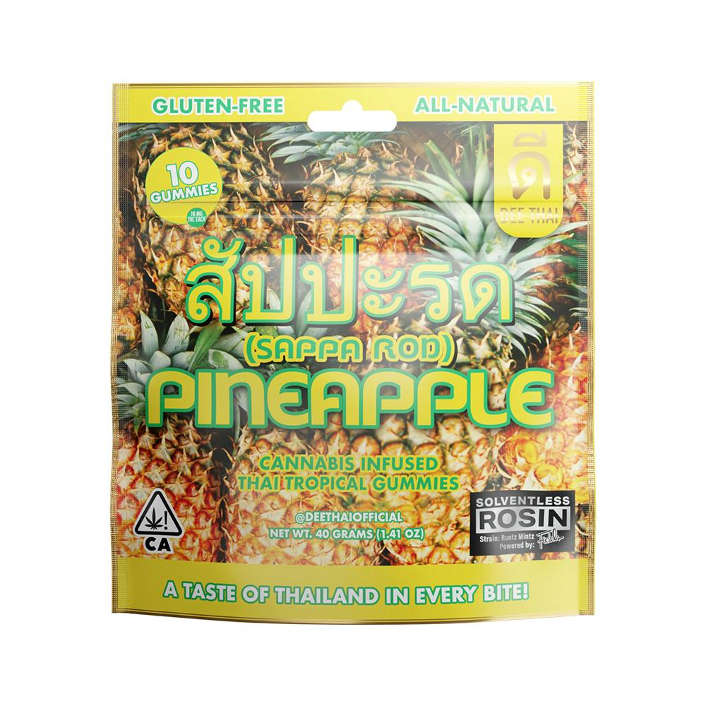 2:1 THCV Pineapple [10pk] (100mg) | Dee Thai - Rosin Gummies