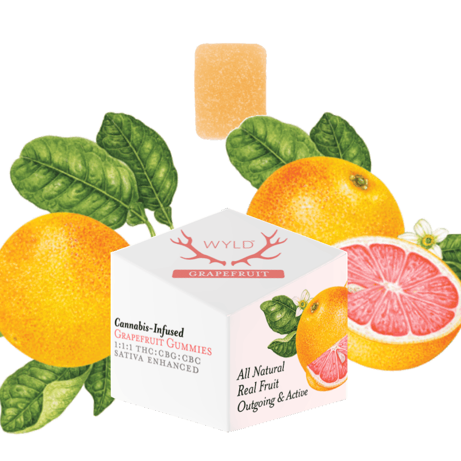 WYLD - Grapefruit 1:1:.1 CBC (S) - Gummies - 100mg THC / 100mg CBG / 10mg CBC
