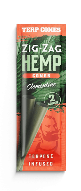 Zig Zag - Terp Infused Clementine Hemp Cones - 2 Count