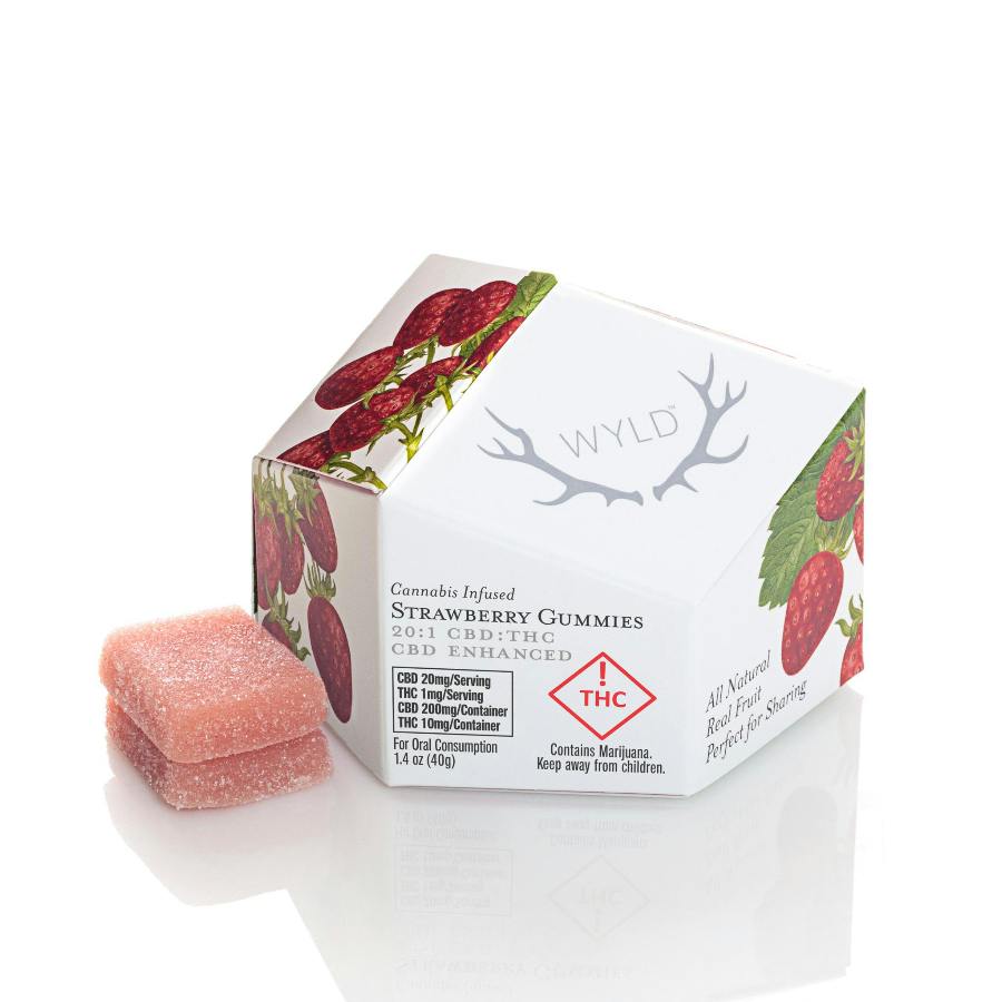 WYLD - Strawberry 20:1 (H) - Gummies - 10mg THC / 200mg CBD
