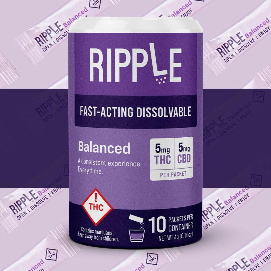 Ripple - Balanced 1:1 CBD (H) - Sublingual Powder - 75 mg THC / 75 mg CBD