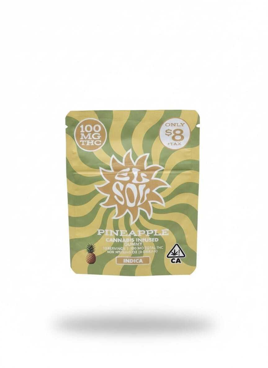 Single Gummies - Pineapple - (100mg/pc=1pc) - 100mg