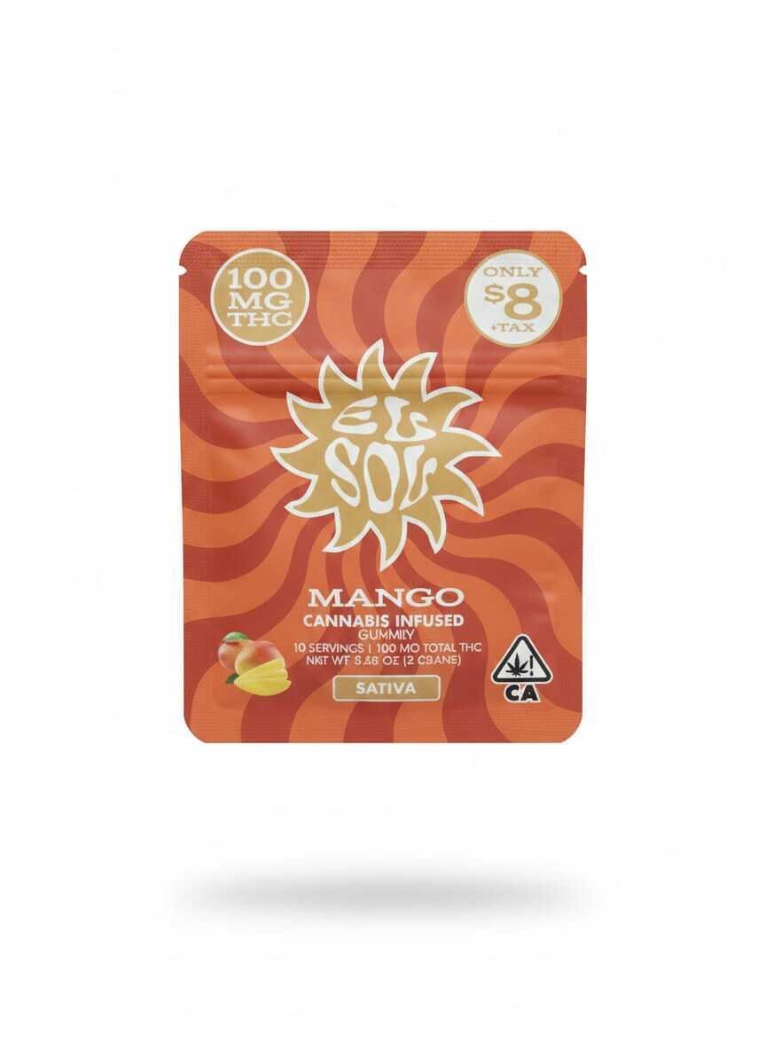 Packaged - Single - Gummies - Mango - (100mg/pc = 1pc) - 100mg