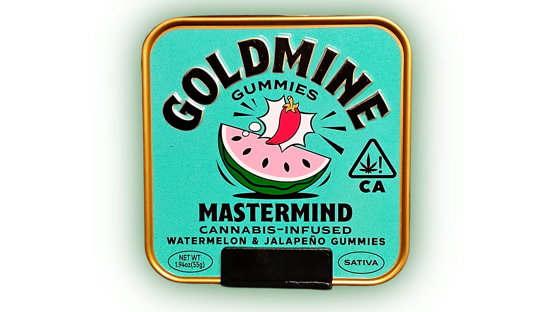 Mastermind Watermelon & Jalapeño Gummy Tin Single Unit (Sativa, 100 MG THC)