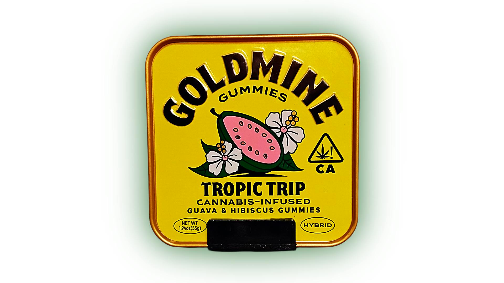 Tropic Trip Guava & Hibiscus Gummy Tin Single Unit (Hybrid, 100 MG THC)