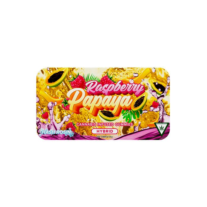 Raspberry Papaya Mambas Hash Rosin Gummies, Hybrid,