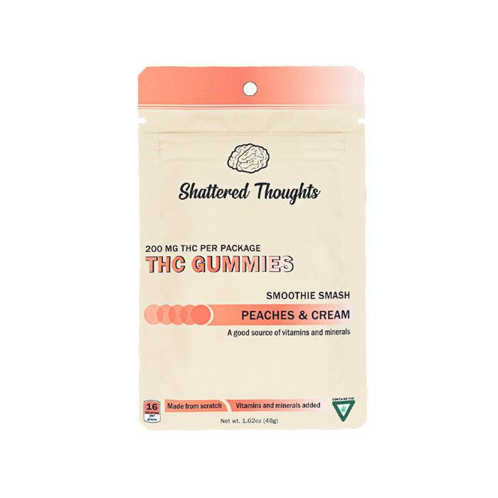 Peaches and Cream Gummies, at Weedys