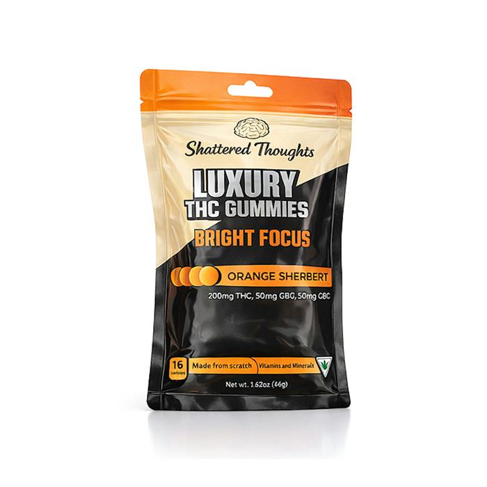 Bright Focus Orange Sherbet, 4:1:1 Gummies, at Weedys