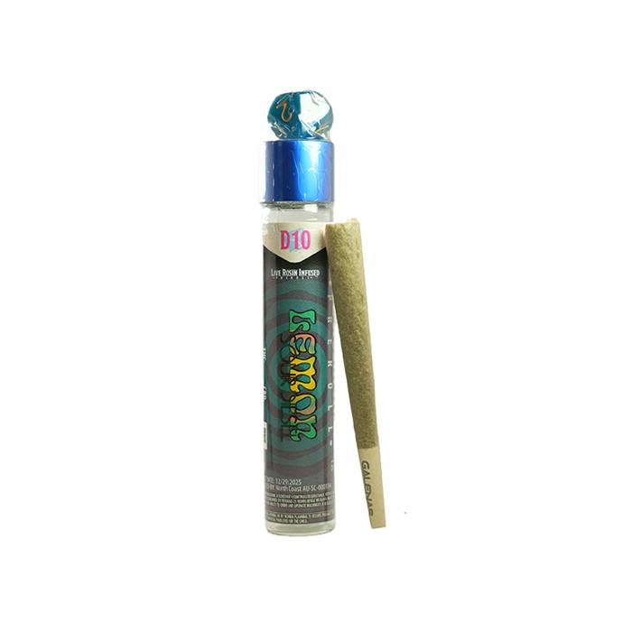 Lemon Sour Diesel Rosin Infused D-10 Preroll,