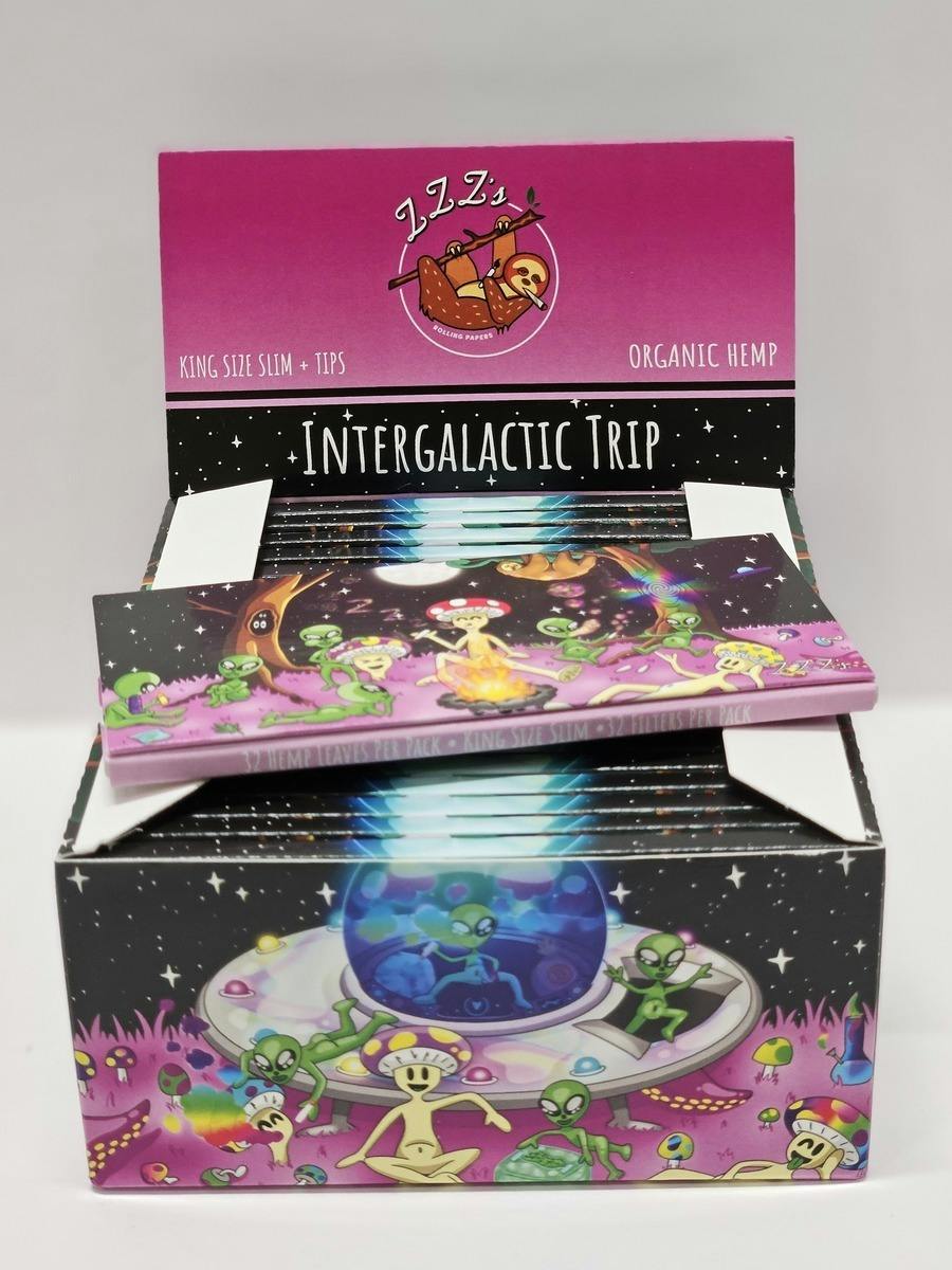 ZZZ's King Size Rolling Papers with Tips Pack- INTERGALACTIC TRIP at The Green Door Dispensary