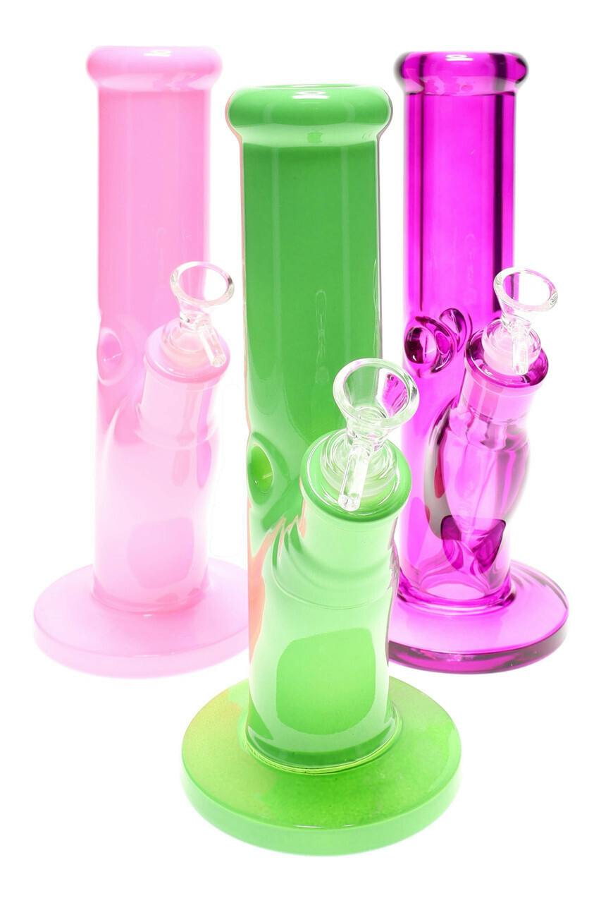 10" Thick Glass on Glass Colored STRAIGHT SHOOTER