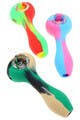 TYE DYE Silicone Hand Pipe with Glass Bowl