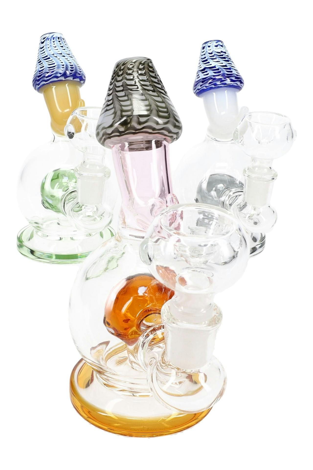 5.5" Multicolor Spiked Sphere Bong with Perc. - VARIOUS COLORS