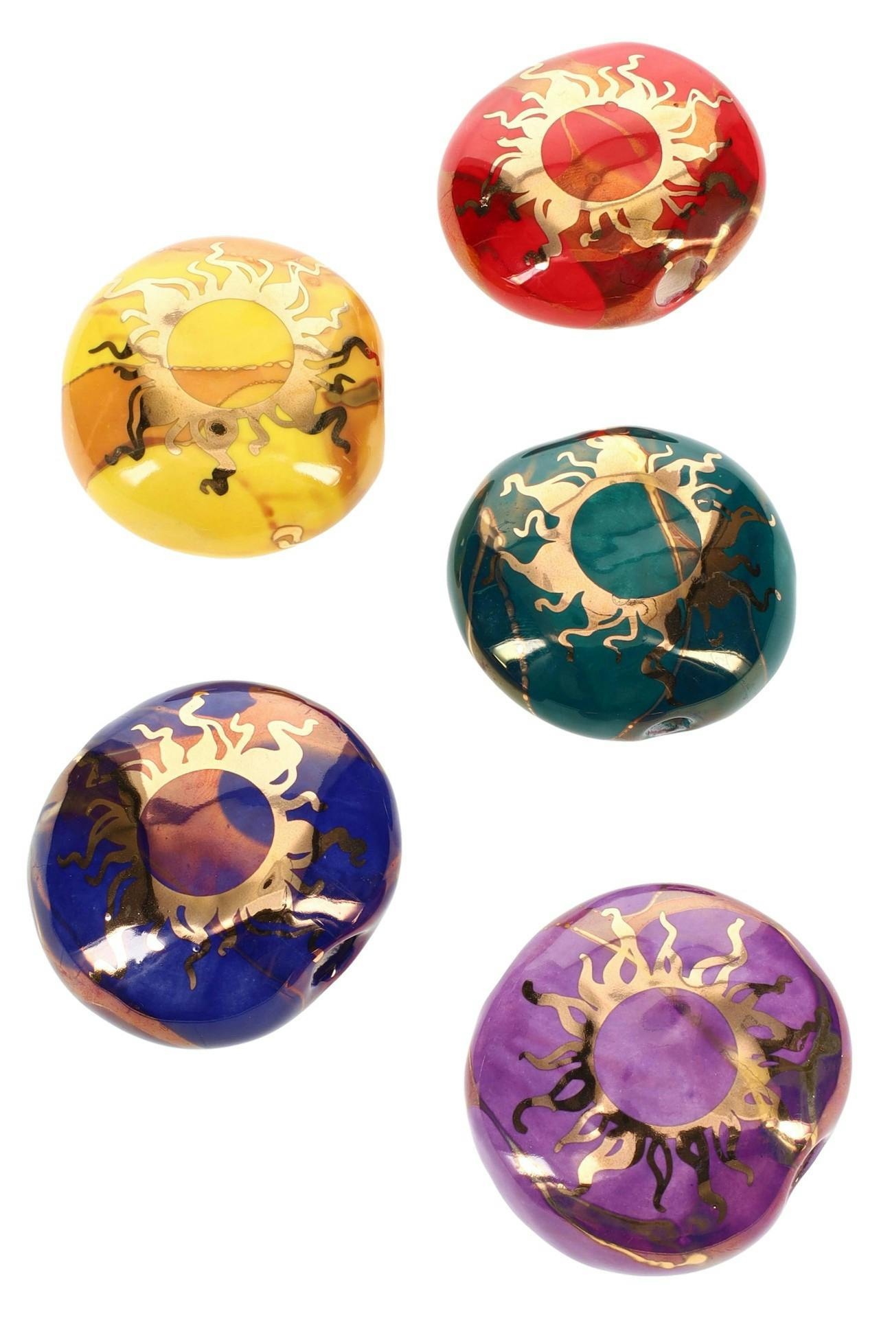 2" Round Ceramic Smoke Stone - VARIOUS COLORS