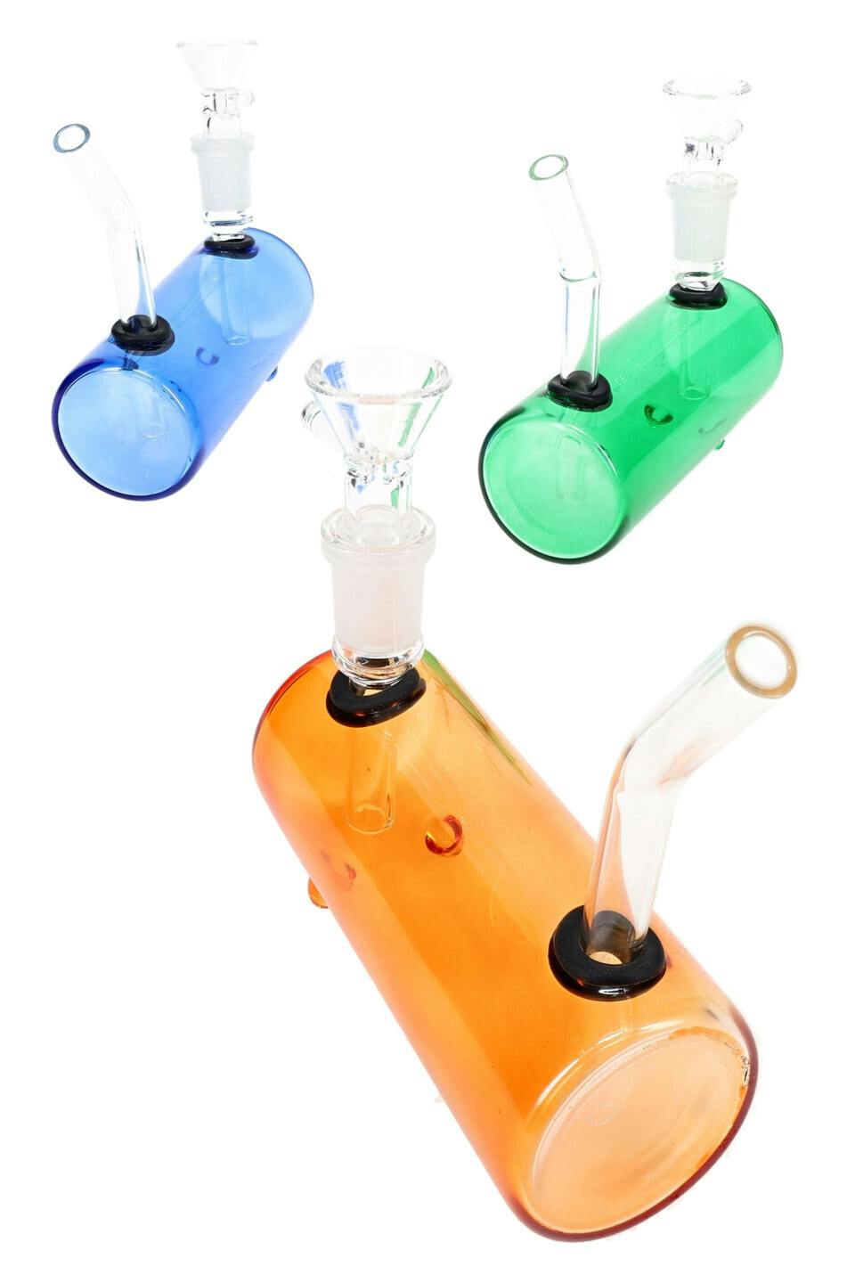 4.5' Colored Glass Barrel Water Pipe