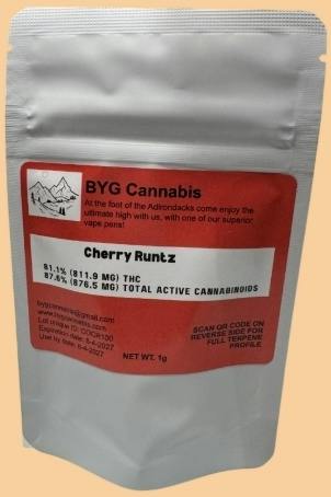 BYG Cannabis | 1g AIO Vape | CHERRY RUNTZ (H) at The Green Door Dispensary