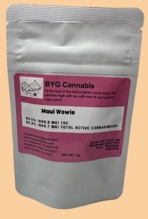 BYG Cannabis | 1g AIO Vape | MAUI WOWIE (S) at The Green Door Dispensary