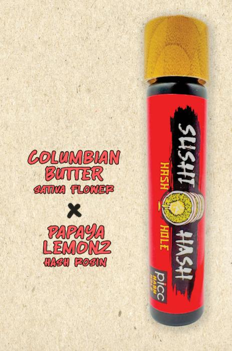 SUSHI HASH- Hash Hole 1g - COLUMBIAN BUTTER x PAPAYA LEMON ROSIN (S) at The Green Door Dispensary