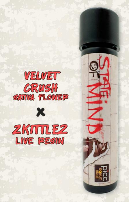 State Of Mind Live Resin Infused Pre Rolls - VELVET CRUSH x ZKITTLES (S) at The Green Door Dispensary