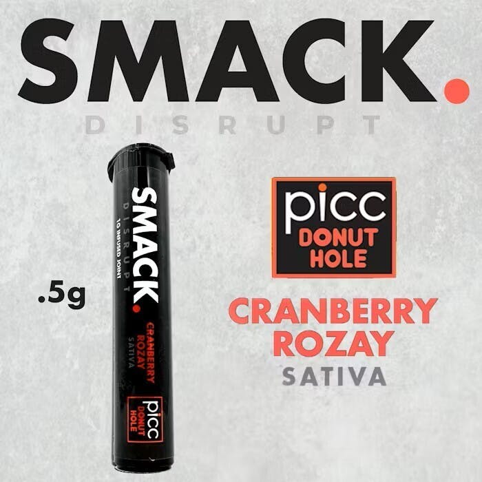 SMACK. Infused Pre Rolls .5g - CRANBERRY ROZAY at The Green Door Dispensary