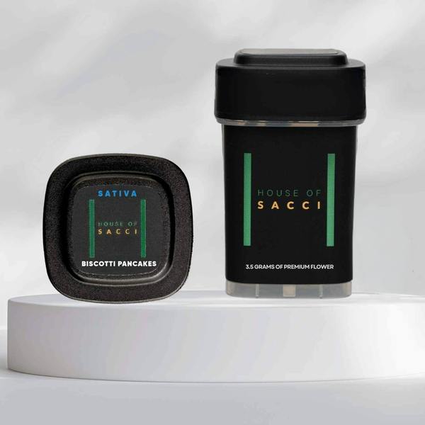 House Of Sacci | 3.5g Flower | BISCOTTI PANCAKES (S) at The Green Door Dispensary