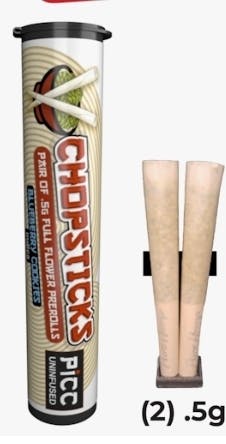 ChopSticks | Pre Roll | 2pk. | COOKIES & CREAM (H) at The Green Door Dispensary
