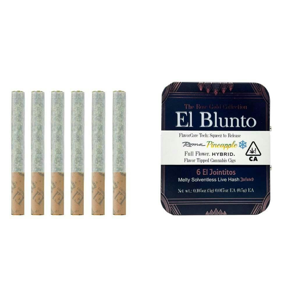 El Jointito 6pk - Roma Pineapple | Hash Infused [6 X .5g] | El Blunto - El Jointito Hash Infused ...