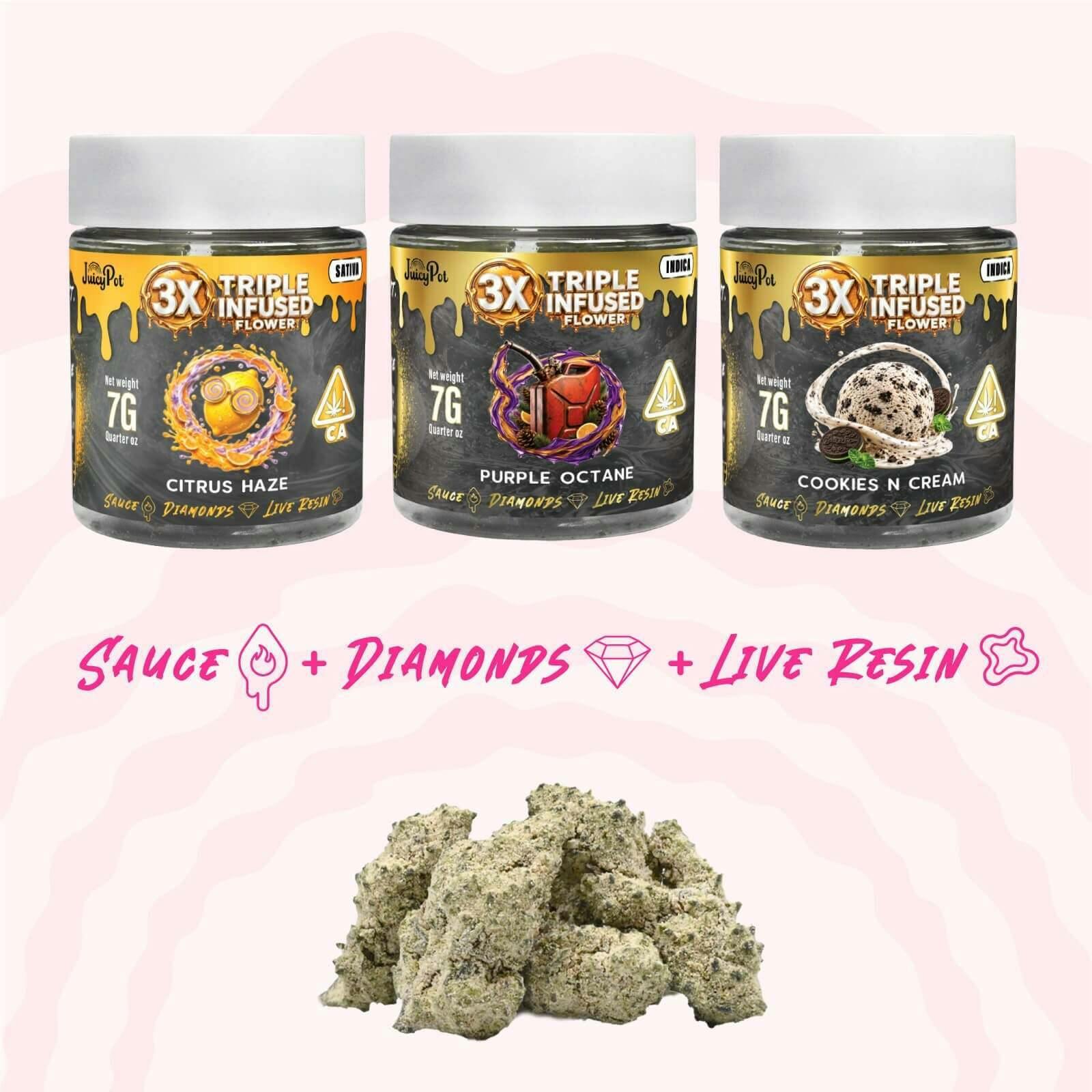 Cookies N Cream | JuicyPot - Triple Infused Flower