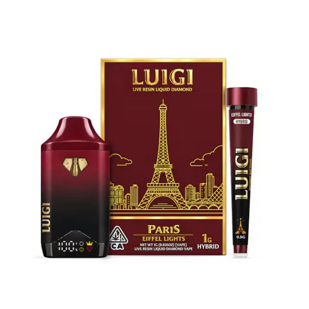 Eiffel Lights [1000mg] | Luigi - All-In-One + Infused Pre Roll Combo