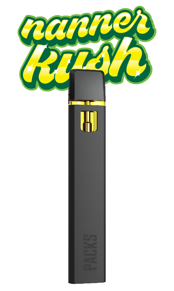 Packs Premium Vape Cartridge 1G - Nanner Kush (Noir)