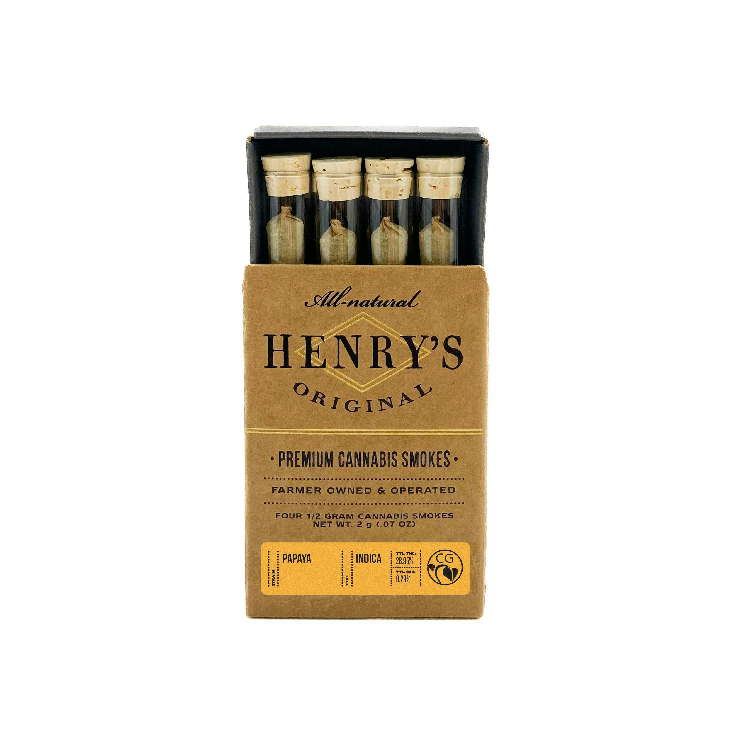 Henry's - Preroll 4pk - Purple Tangie (S) 2g