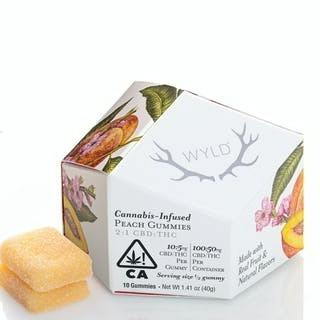 Wyld - 2:1 Peach CBD Gummies - Hybrid