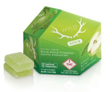 Wyld - Sour Apple Sativa - 100mg Gummies