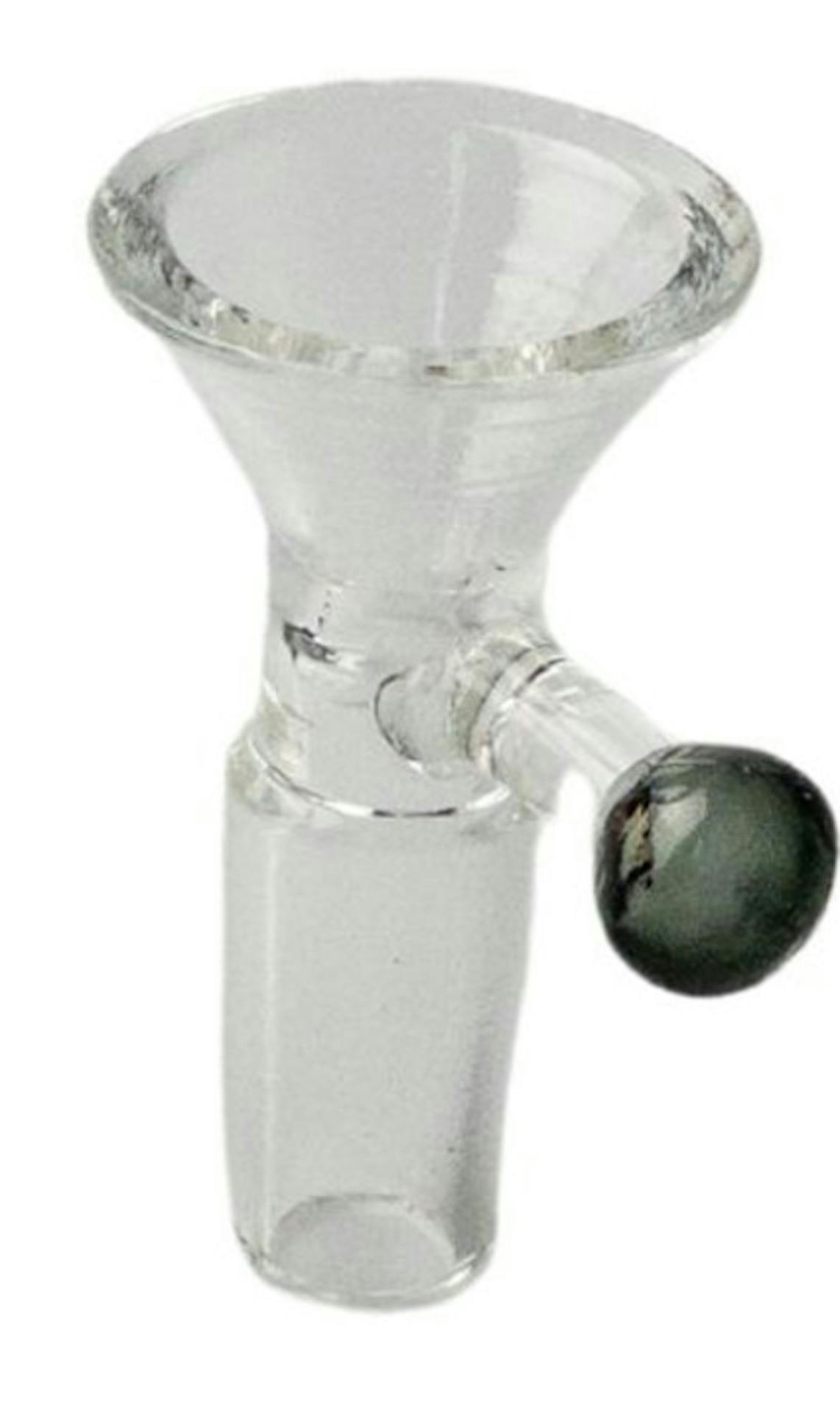 Glass - 14mm Flower Bowl w/ Colored Handle
