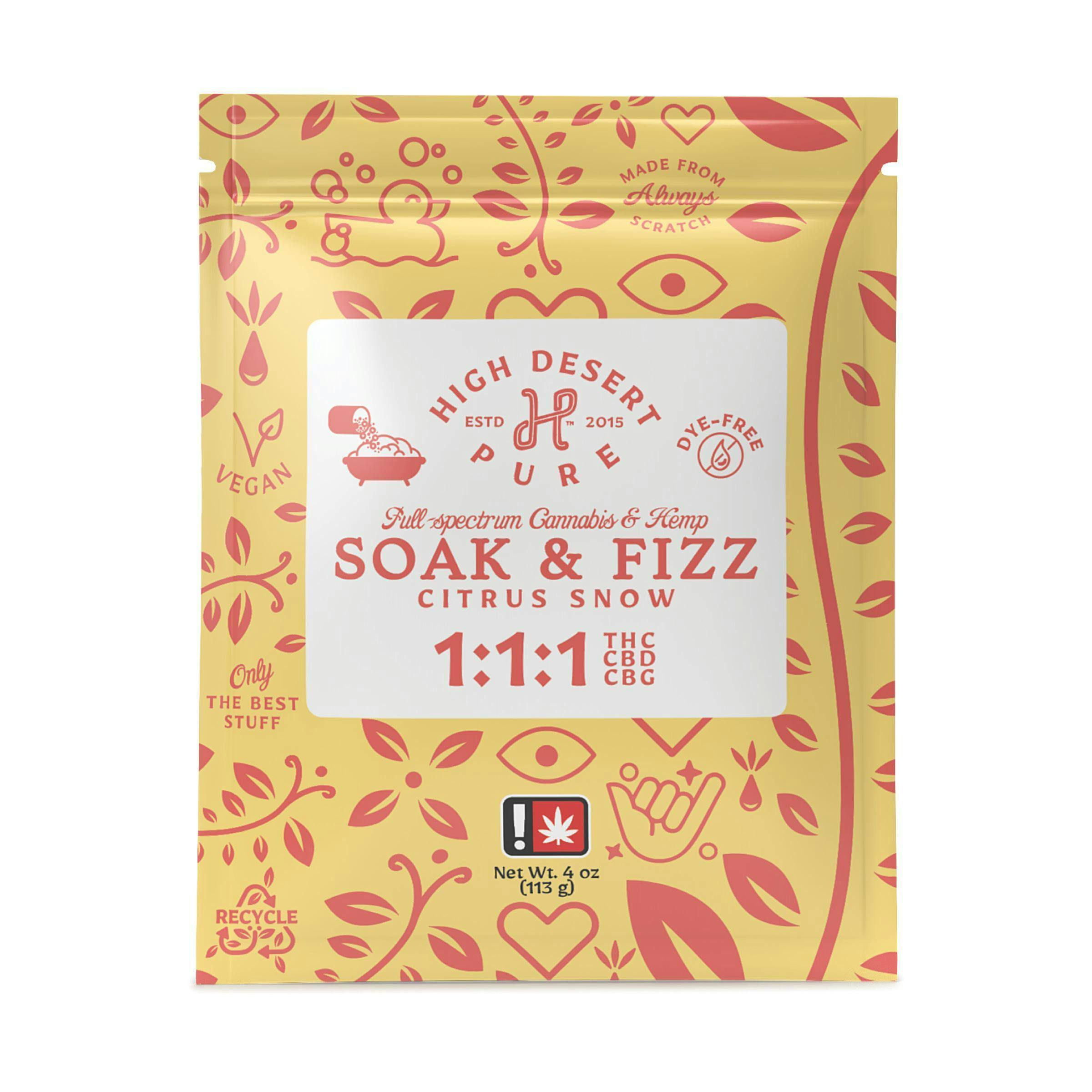 High Desert Pure - Soak & Fizz Citrus (1:1:1 - 4oz) at Urban Farmacy Dispensary