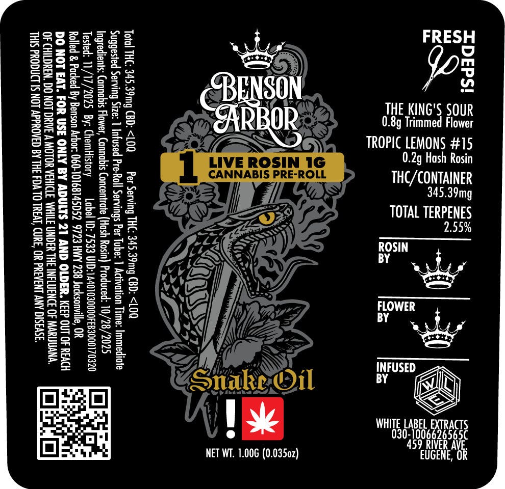 Pre Roll -: Benson Arbor - - The King S Sour
