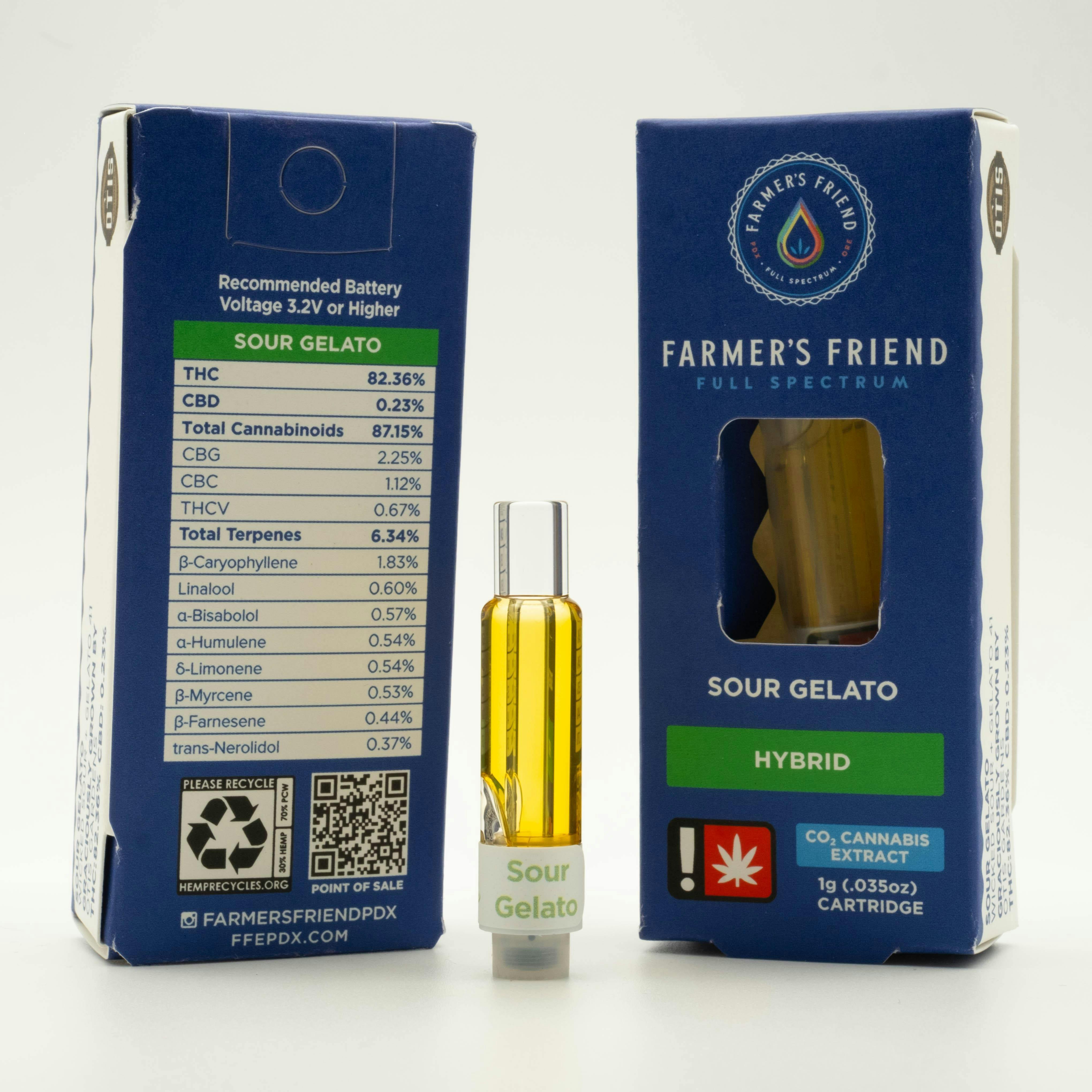Farmer’s Friend – Farmer’s Friend - CO2 Cartridge - Sour Gelato (1 gram)