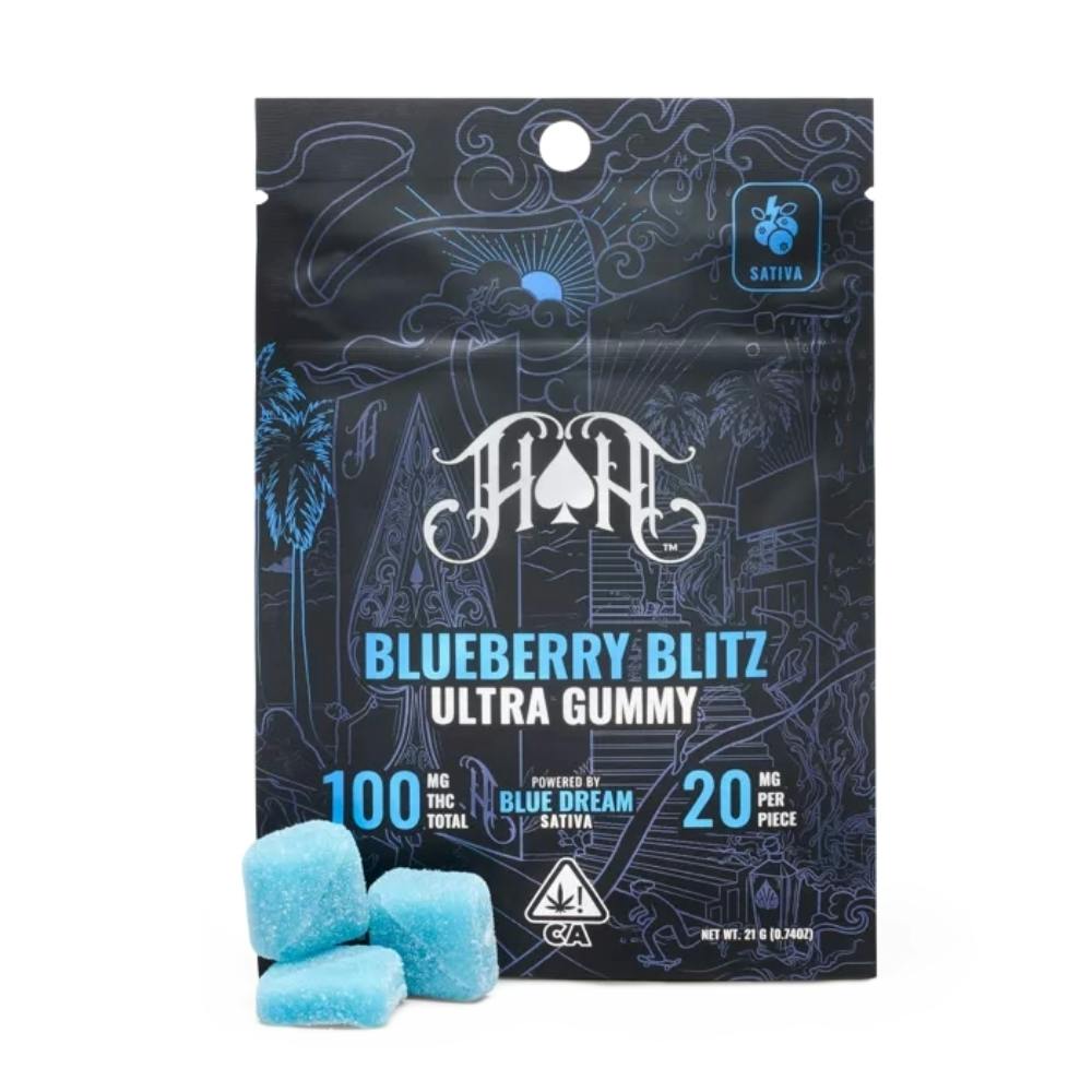 Heavy Hitters Blueberry Blitz (S) Gummies 5pk 100mg