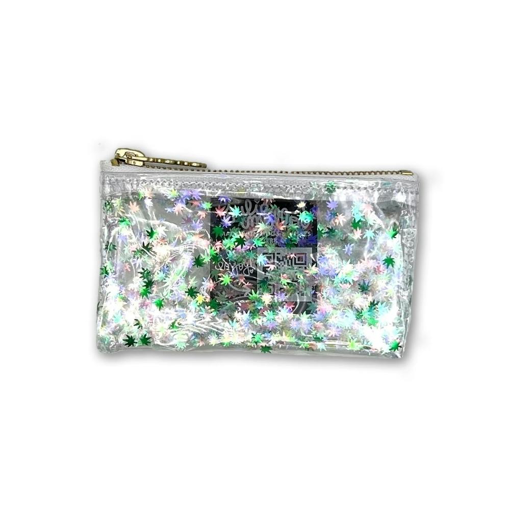 White Holographic Confestti Midi Clutch