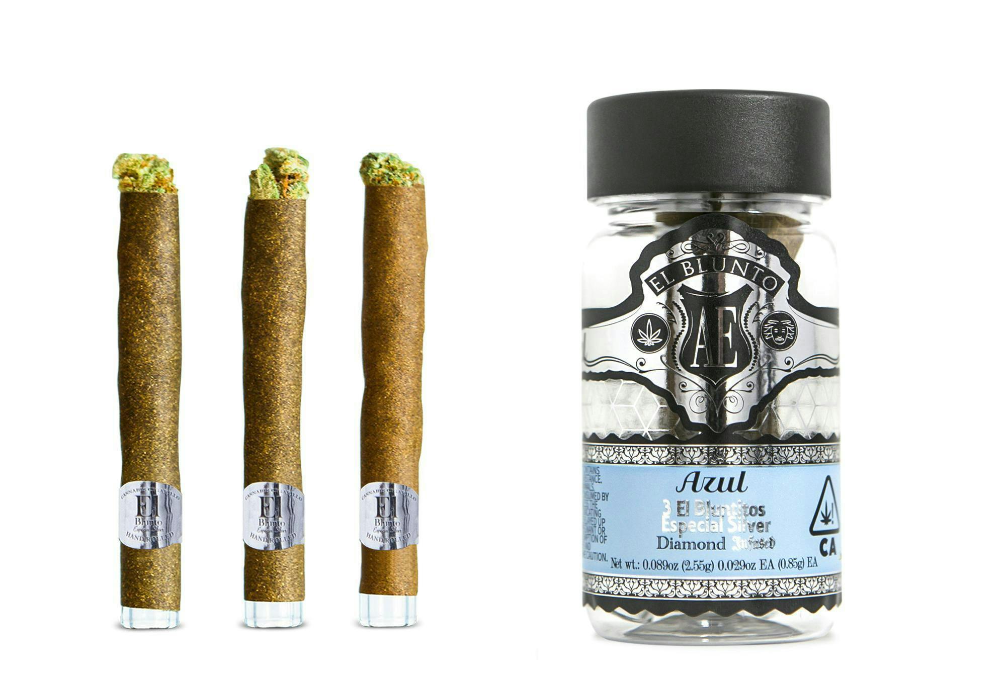 Albert Einstone's Bluntito Silver Diamond Infused 3pk - Azul