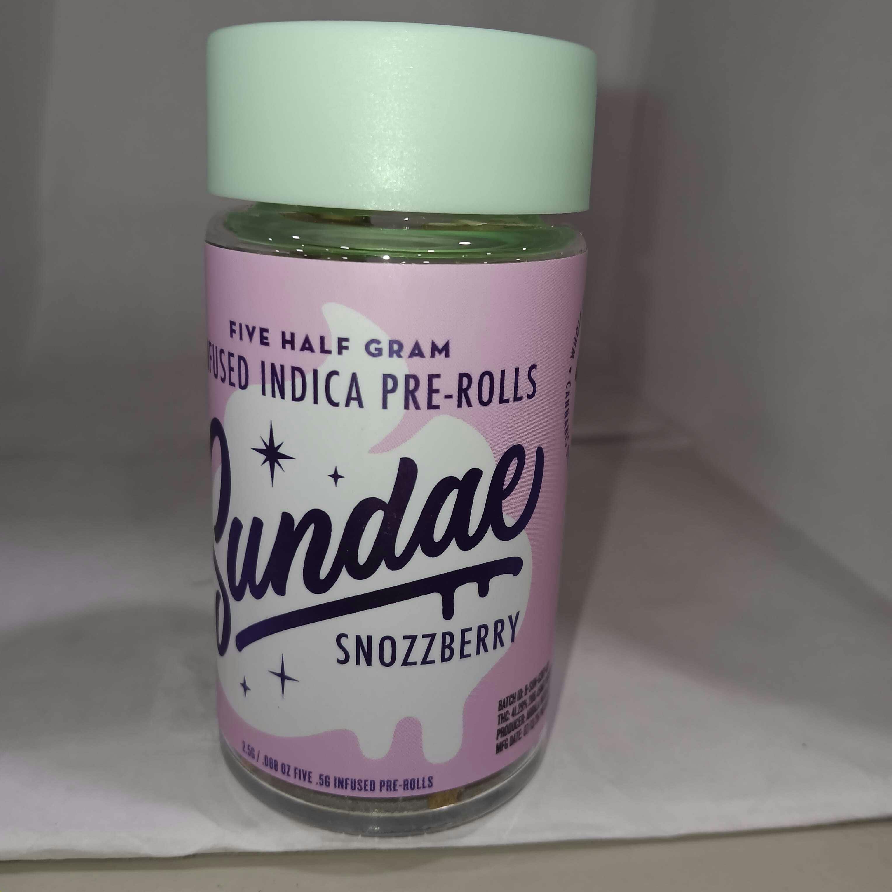 Sundae - Snozzberry Infused Preroll 5pk 2.5g Indica