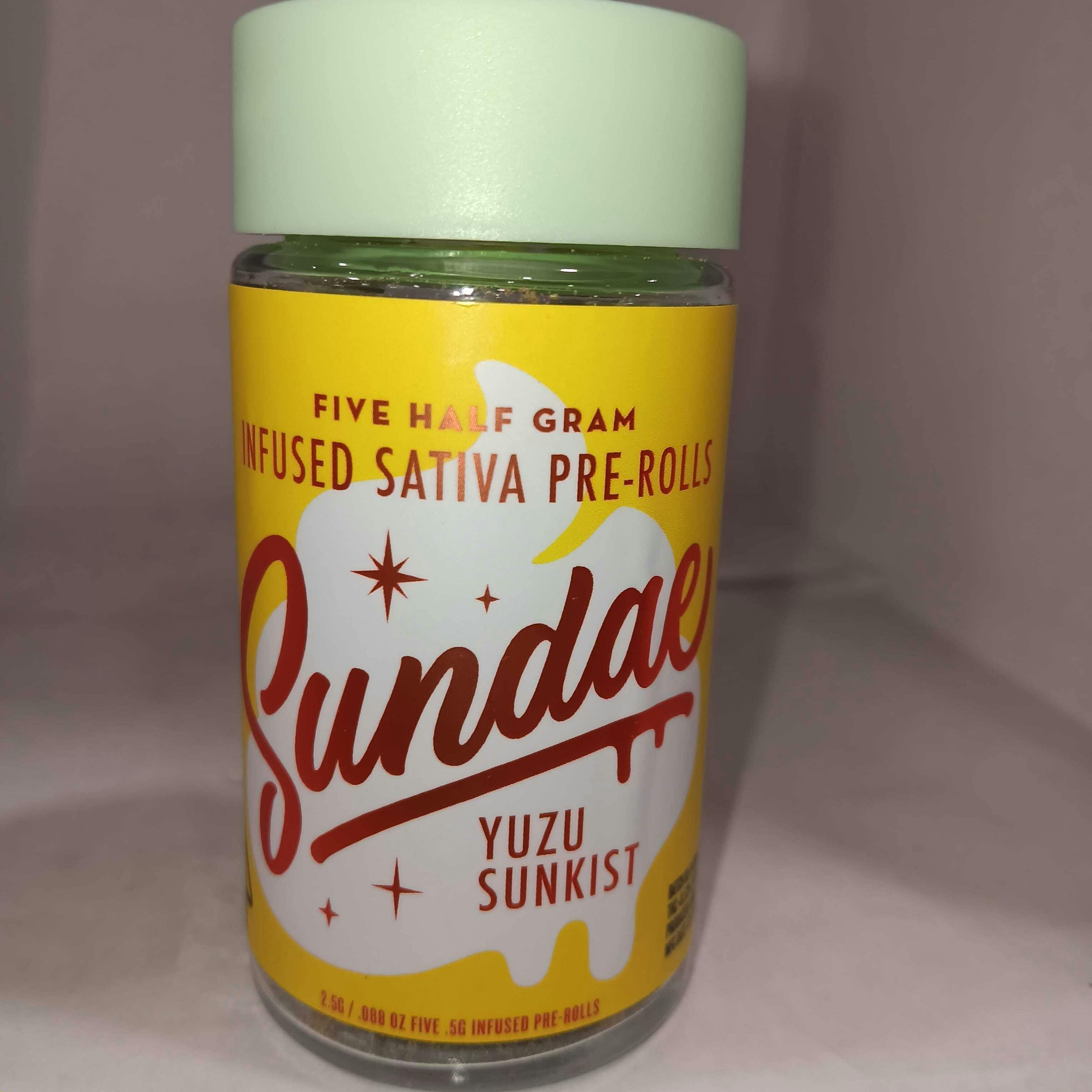 Sundae - Yuzu Sunkist Infused Preroll 5pk 2.5g Sativa