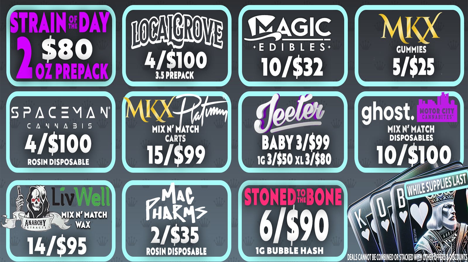 Daily deals at king of budz new buffalo now open weedmaps