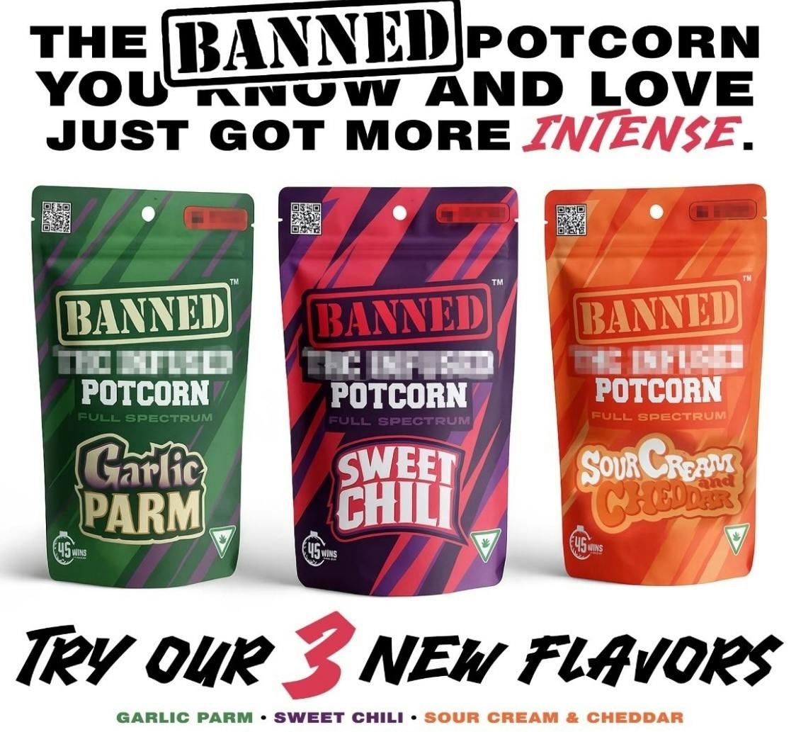 Banned - 200mg Potcorn - Sweet Chili