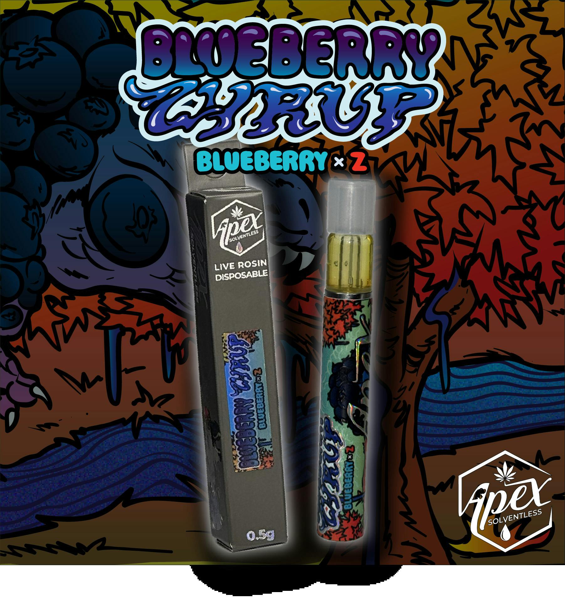 Apex - .5g Hash Rosin Disposable - Blueberry Zyrup