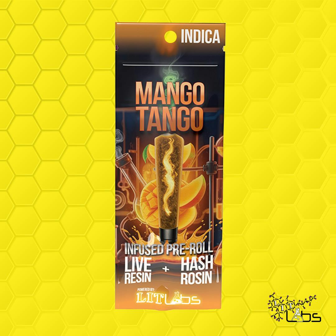 Lit Labs - 1.5g Resin + Rosin Infused Preroll - Mango Tango