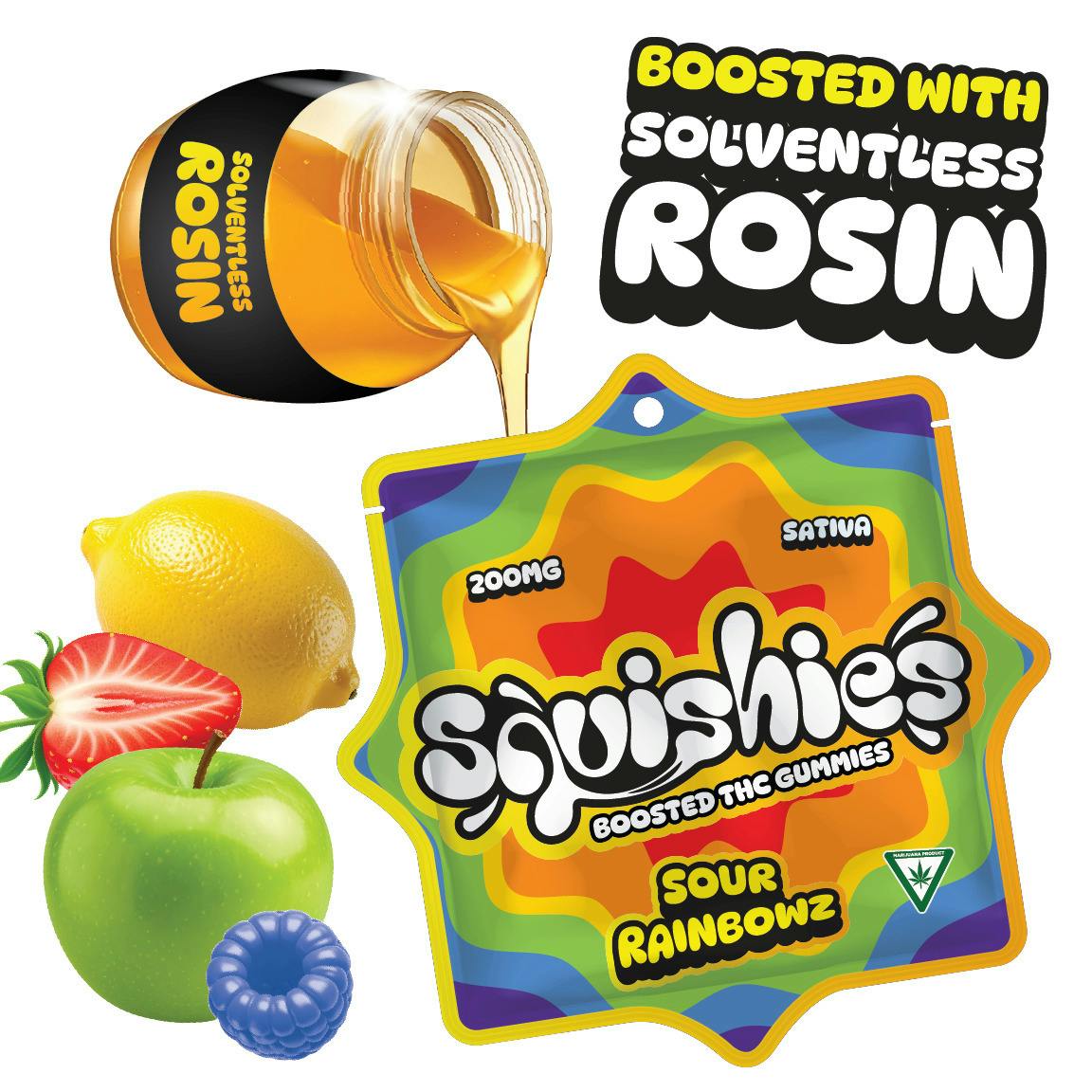 Squishies - 200mg Rosin Gummies - Sour Rainbowz (S)